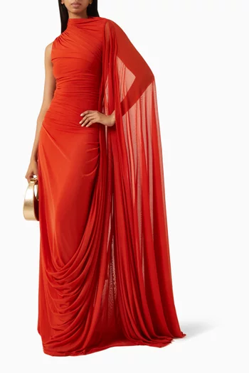 Maple Ruched Maxi Dress