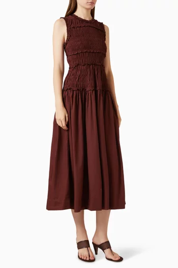 Mallory Smocked Dress in Organic-cotton
