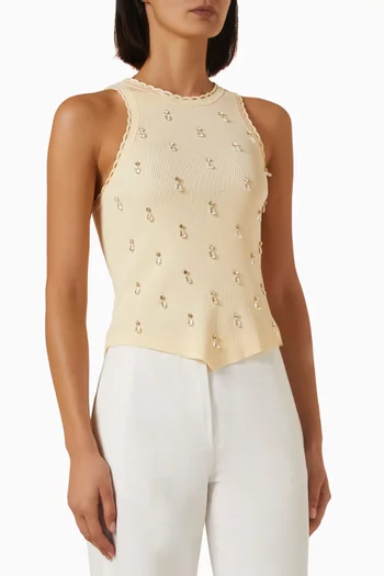 Malord Embellished Top in Mesh