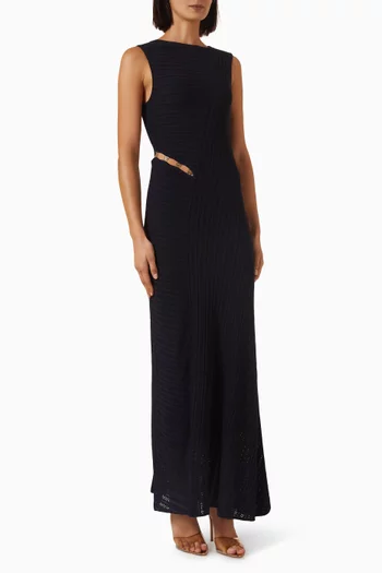 Embellished Knit Dress in Viscose Blend