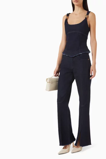 Pixon Slit Jeans in Denim