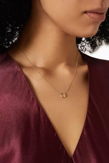 Sculpted Cable Pendant Necklace in 18kt Yellow Gold