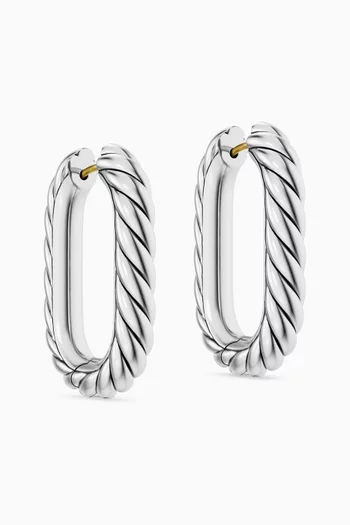 DY Madison® Cable Hoop Earrings in Sterling Silver