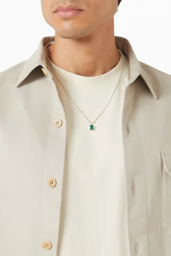 Octagon Necklace in Sterling Silver