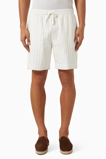 Franklin Striped Shorts in Cotton-linen