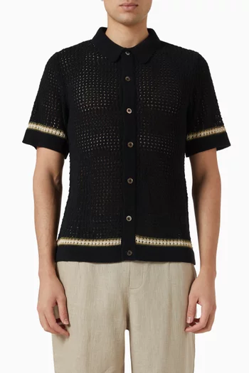 Benicio Shirt in Crochet-knit
