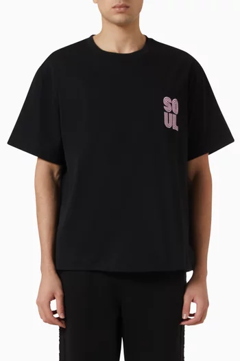 Instrument Scene Embroidered T-shirt in Cotton