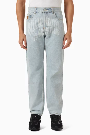 Faded-logo Jeans in Denim