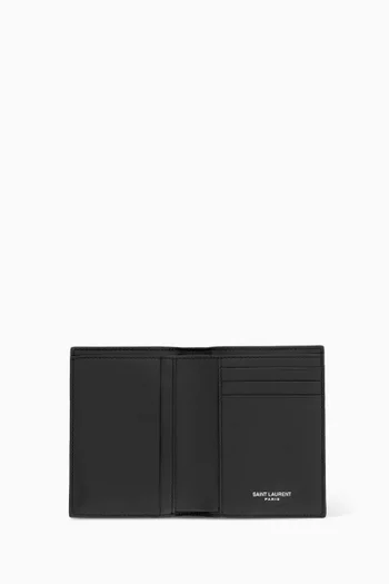 Tiny Cassandre Credit Card Wallet in Eel Leather