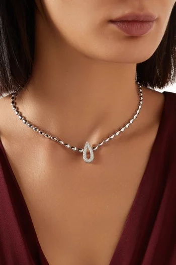 Diamond Necklace in 18kt White Gold