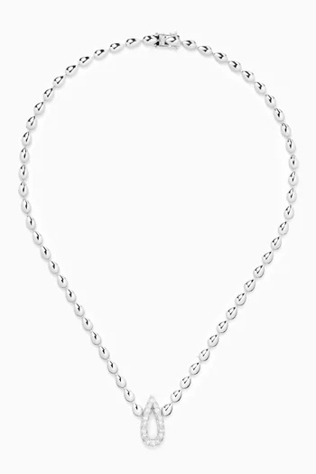 Diamond Necklace in 18kt White Gold