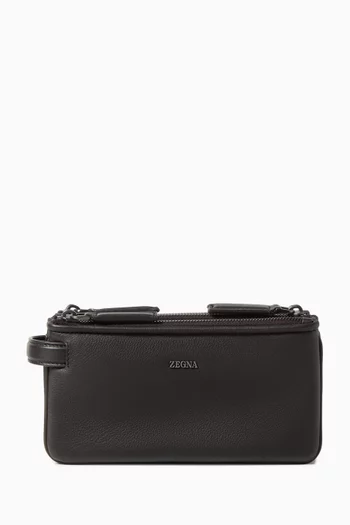 Pouch Bag in Secondskin Leather