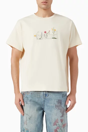 Found Logo Flower T-shirt in Cotton