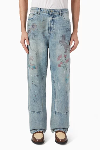 Hand Art Jeans in Denim