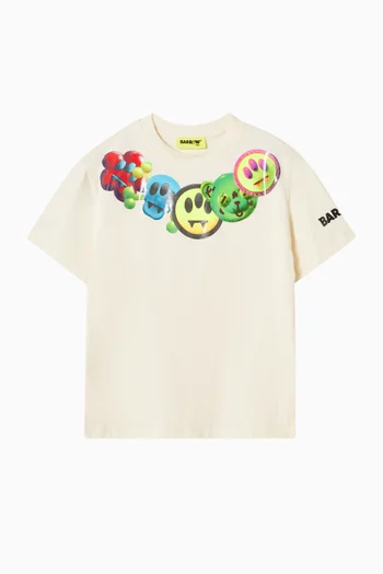 Graffiti-printed T-shirt