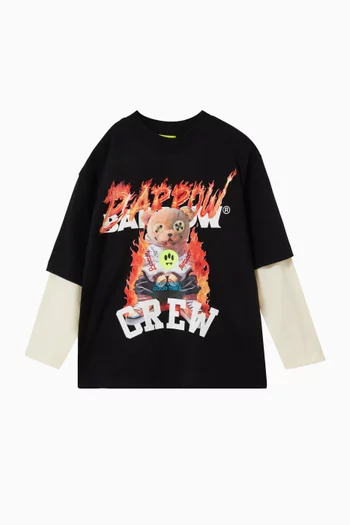 Bear-print T-shirt in Cotton Jersey