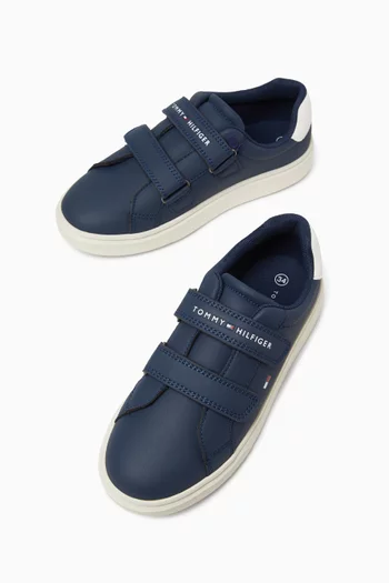 Velcro Sneakers in Faux Leather