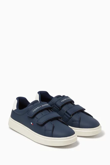 Velcro Sneakers in Faux Leather