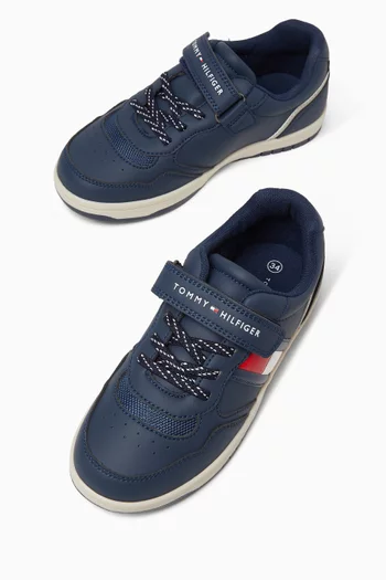Low-cut Sneakers in Faux Leather