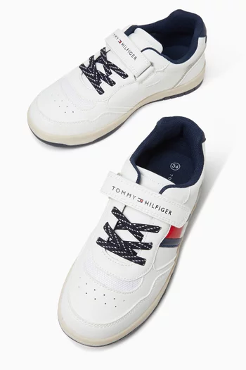 Low-cut Sneakers in Faux Leather