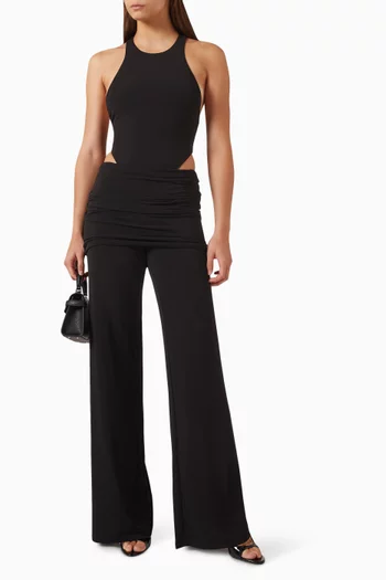 Boney Draped Wide-leg Pants