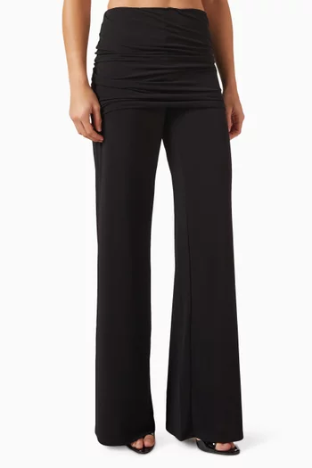 Boney Draped Wide-leg Pants