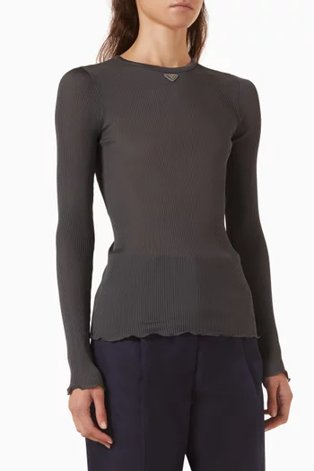 Rib-knit Top in Silk