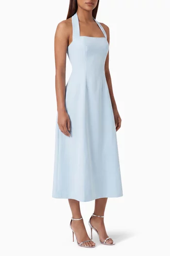 Halterneck Dress in Cotton Blend