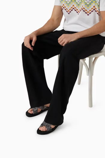Naxos Flamed Flats in Raschel-knit