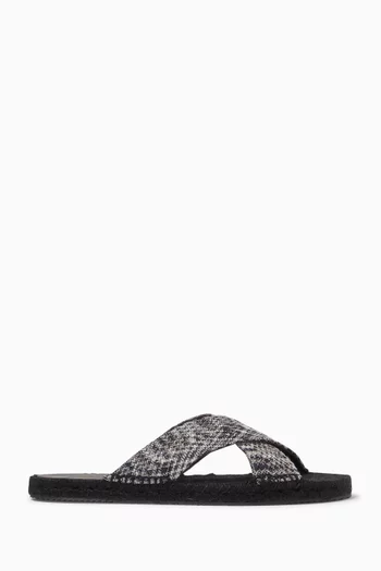 Naxos Flamed Flats in Raschel-knit
