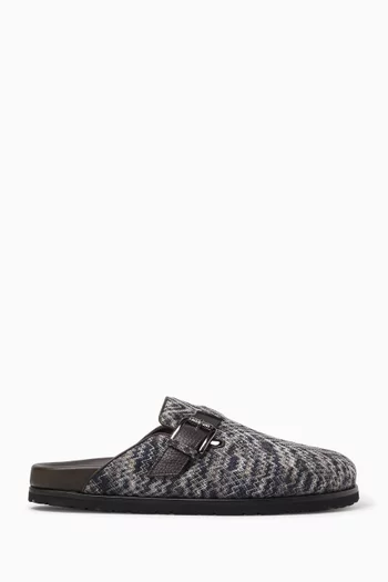Arthur Flames Mules in Raschel-knit