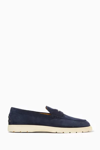 Penny Logo Loafers in Suede