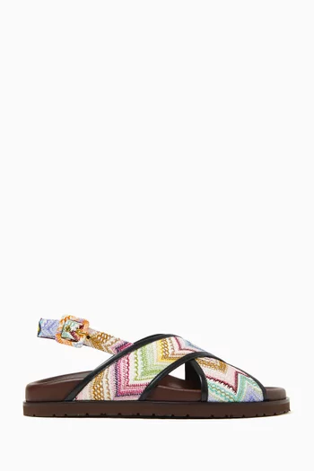 Allan Cross-strap Slide Sandals