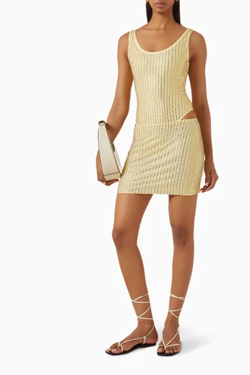 Malibu Rhinestone Mini Skirt