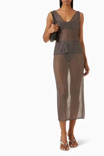 Malibu Rhinestone Top in Tulle