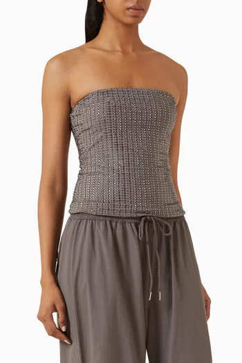 Malibu Rhinestone Top in Tulle