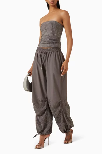 Malibu Crystal-embellished Cargo Pants