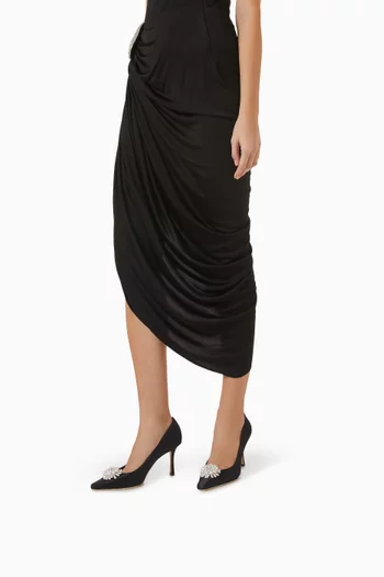 Ines 85 Embellished Pumps in Satin
