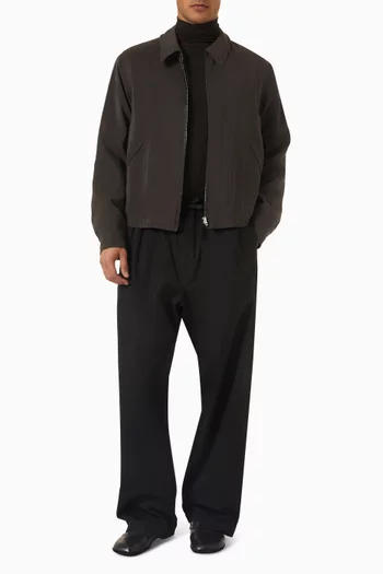 Turtleneck Top in Wool Silk Jersey