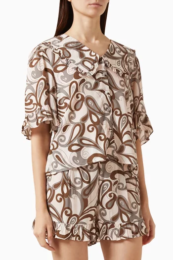 Luna Rose 60s Swirl Pyjama Set in Cotton