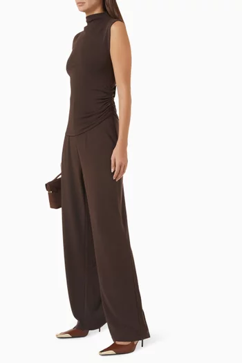 Wide-leg Pants in Cotton-jersey