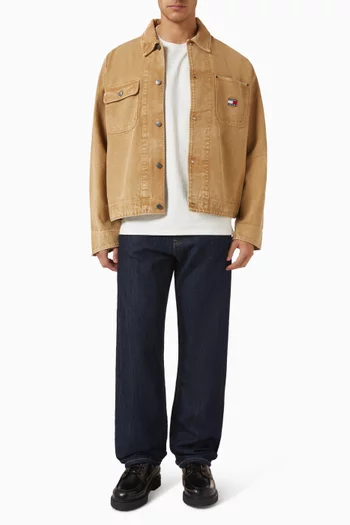 Oversized Overshirt in Cotton Canvas