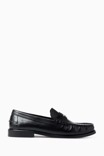 Narbenleder Loafers in Leather
