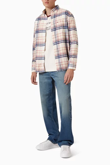 Tartan Check Flannel Shirt in Cotton