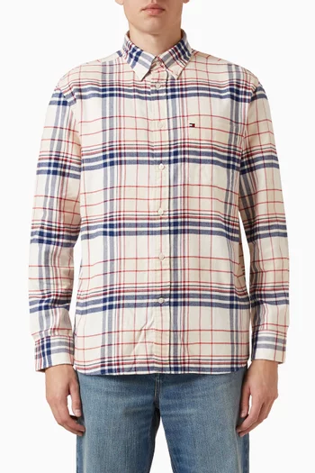 Tartan Check Flannel Shirt in Cotton