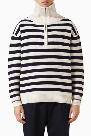 NY Striped Sweater in Knit