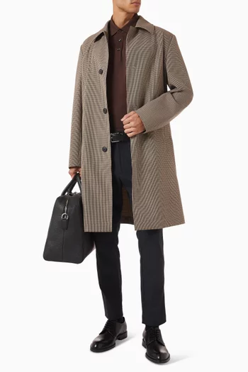 Clark Houndstooth Coat in Wool