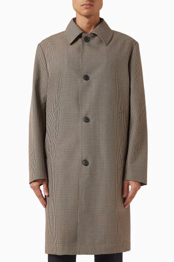 Clark Houndstooth Coat in Wool