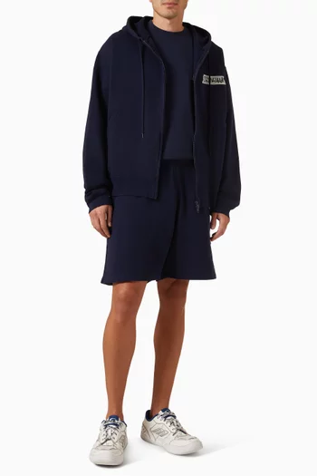 Masking Tape Oversized Zip Hoodie in Fleece