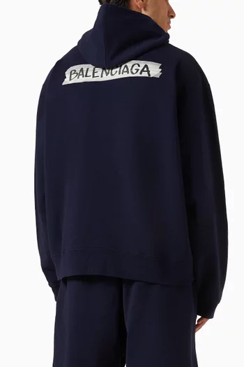 Masking Tape Oversized Zip Hoodie in Fleece